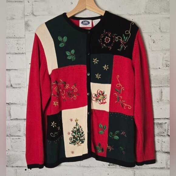 Sweaters - Vintage Tabi International Knitted Holiday Collection Christmas Cardigan